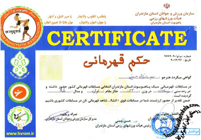سيد دانيال حسيني ايمني نايب قهرمان آسيا